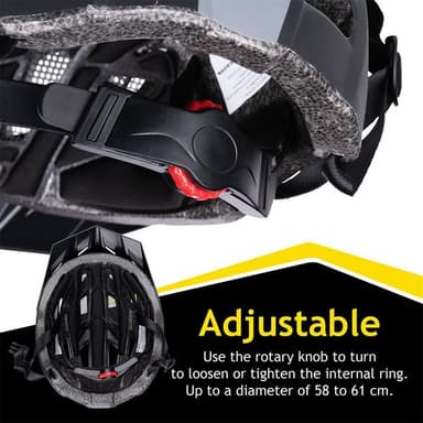 Dunlop Cykelhjälm med LED 58-61cm