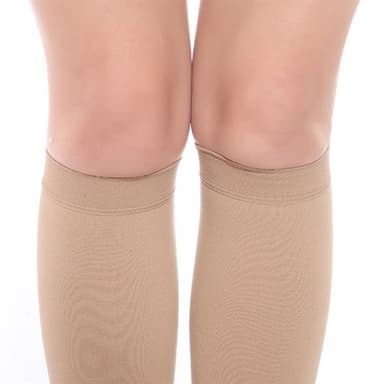 Vadstrumpor med kompression storlek M - Beige