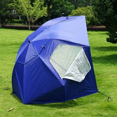 XXL Strandparasoll med UV-skydd & Vindskydd