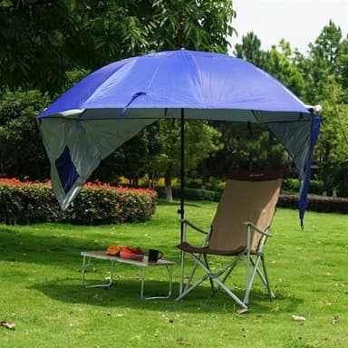 XXL Strandparasoll med UV-skydd & Vindskydd