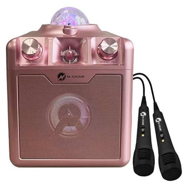 N-Gear Disco Star 710 karaokehögtalare med Bluetooth och laserljusshow - Rosa