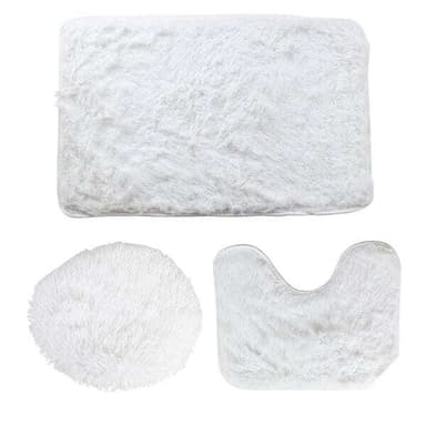 Badrumsmatta 3st/set - Vit