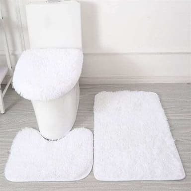 Badrumsmatta 3st/set - Vit