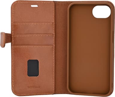 Buffalo iPhone 16E 2-i-1 plånboksfodral (brunt)