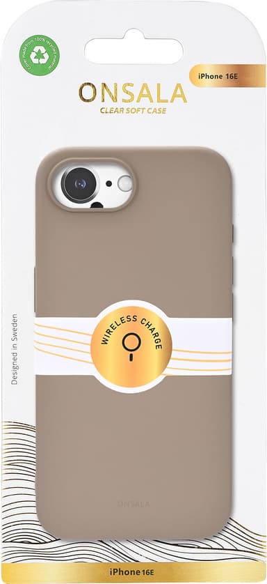 Onsala iPhone 16E Silicone fodral (sand)