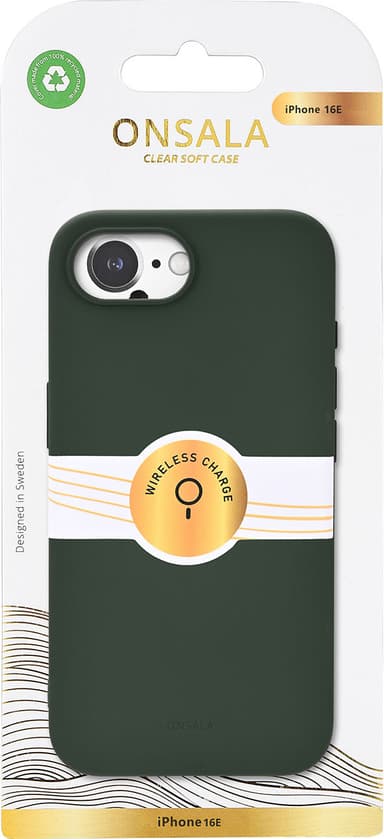 Onsala iPhone 16E Silicone fodral (oliv)
