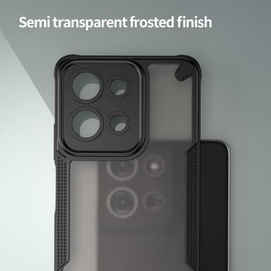 SKALO Motorola Moto G75 5G Armor Hybrid Frosted Skal - Svart