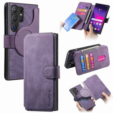 SKALO Samsung S25 Ultra CASENEO MW-03 Plånboksfodral - Lila
