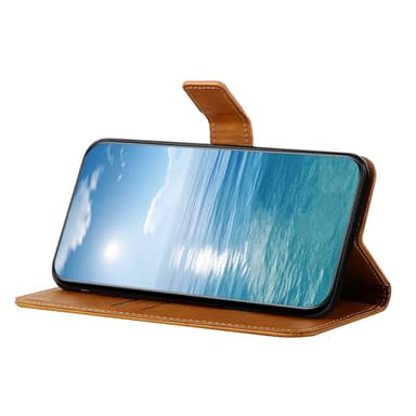 SKALO Xiaomi Redmi Note 14 5G PU-Läder Plånboksfodral - Ljusbrun
