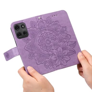 SKALO Motorola Moto G75 5G Mandala Plånboksfodral - Lila