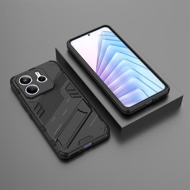 SKALO Xiaomi Redmi Note 14 5G Armor Hybrid Punk Skal - Svart