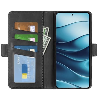 SKALO Xiaomi Redmi Note 14 4G Premium ID Plånboksfodral - Svart