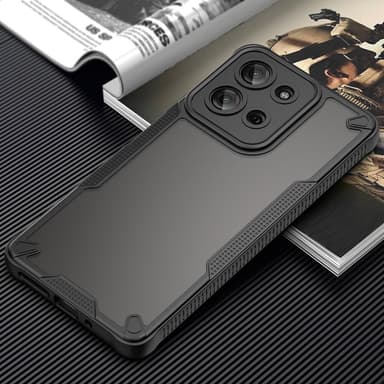 SKALO Motorola Moto G75 5G Armor Hybrid Frosted Skal - Svart