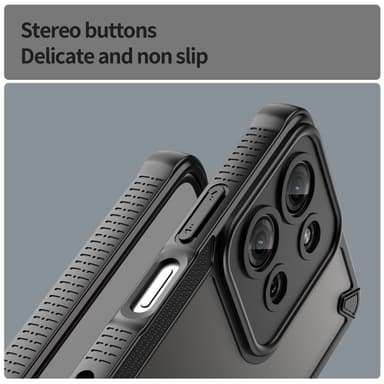 SKALO Motorola Moto G75 5G Armor Hybrid Frosted Skal - Svart
