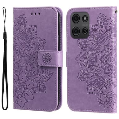 SKALO Motorola Moto G75 5G Mandala Plånboksfodral - Lila