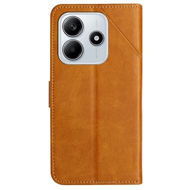 SKALO Xiaomi Redmi Note 14 5G PU-Läder Plånboksfodral - Ljusbrun