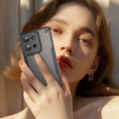 SKALO Motorola Moto G75 5G Armor Hybrid Frosted Skal - Svart