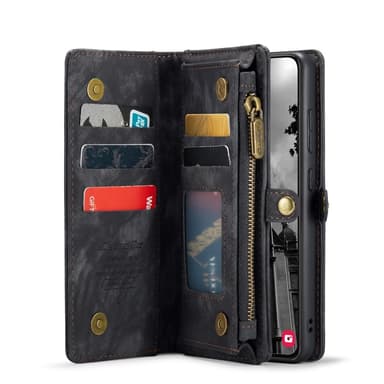 CaseMe Samsung S25+ 008 BIg Wallet 2in1 Magnet Plånboksfodral - Svart