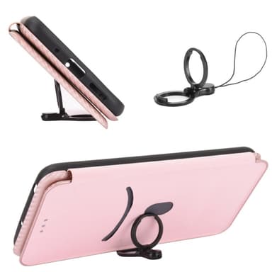 SKALO OnePlus 13 Carbon Fiber Plånboksfodral - Roséguld