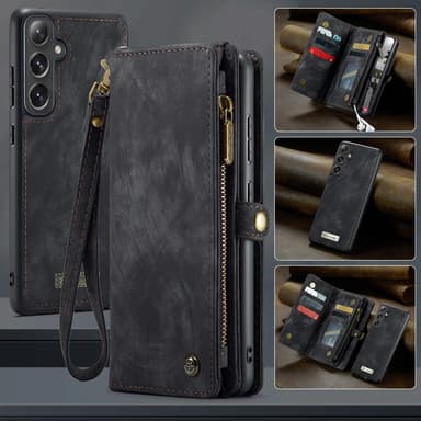 CaseMe Samsung S25+ 008 BIg Wallet 2in1 Magnet Plånboksfodral - Svart