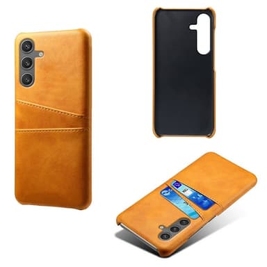 SKALO Samsung S25 PU-Läder Korthållare Skal - Ljusbrun