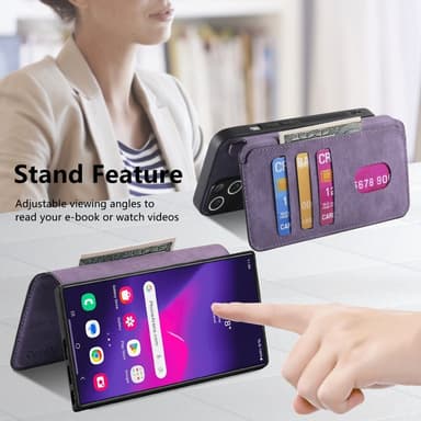 SKALO Samsung S25 Ultra CASENEO MW-03 Plånboksfodral - Lila