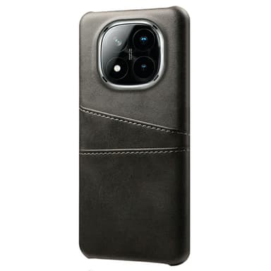 SKALO Xiaomi Redmi Note 14 Pro+ 5G PU-Läder Korthållare Skal - Svart