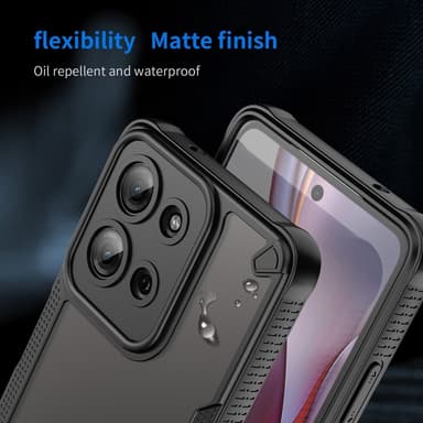 SKALO Motorola Moto G75 5G Armor Hybrid Frosted Skal - Svart