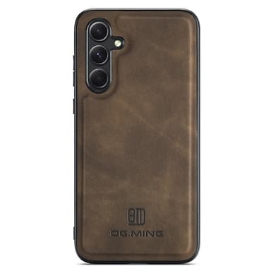 DG MING Samsung S25 Premium PU-Läder Hybrid Skal - Mörkbrun