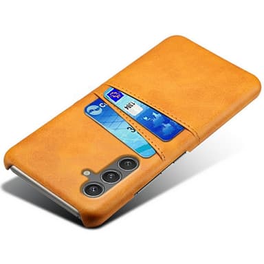 SKALO Samsung S25 PU-Läder Korthållare Skal - Ljusbrun