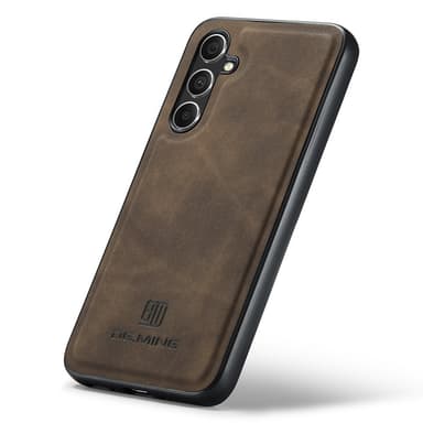 DG MING Samsung S25 Premium PU-Läder Hybrid Skal - Mörkbrun