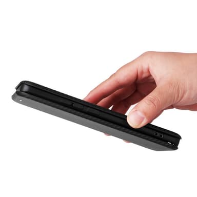 SKALO Xiaomi Redmi Note 14 Pro 5G Carbon Fiber Plånboksfodral - Svart