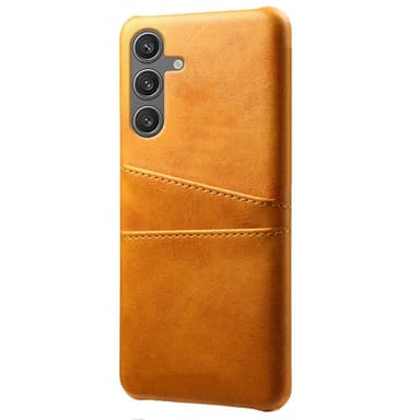 SKALO Samsung S25 PU-Läder Korthållare Skal - Ljusbrun