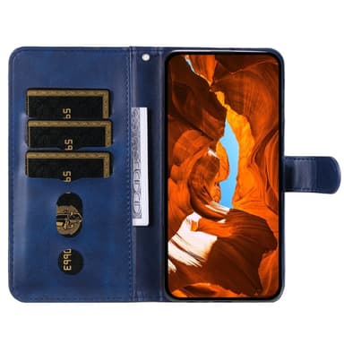 SKALO Xiaomi Redmi Note 14 4G Klassisk Dragkedja Plånboksfodral - Blå