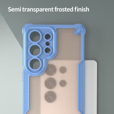 SKALO Samsung S25 Ultra Armor Hybrid Frosted Skal - Blå