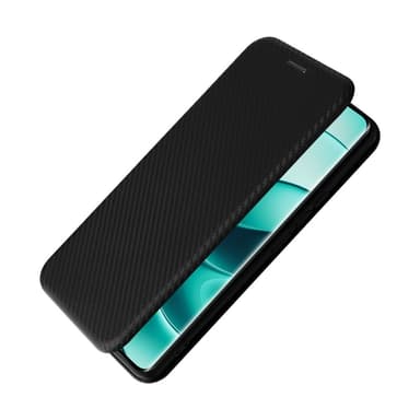 SKALO Xiaomi Redmi Note 14 Pro 5G Carbon Fiber Plånboksfodral - Svart