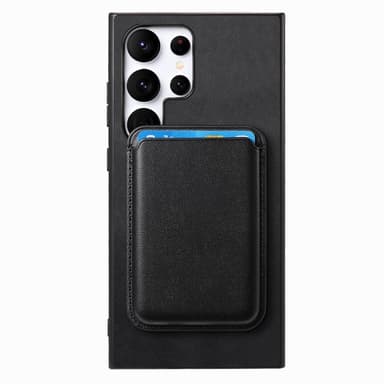 SKALO Samsung S25 Ultra 2-i-1 PU-Läder Skal+Korthållare - Svart