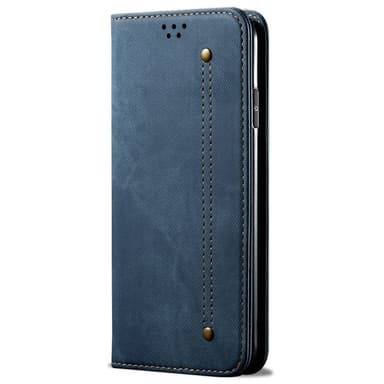 SKALO Samsung S25+ Jeans Plånboksfodral - Blå