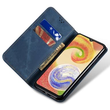 SKALO Samsung S25+ Jeans Plånboksfodral - Blå
