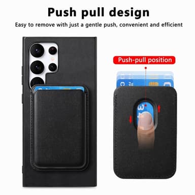 SKALO Samsung S25 Ultra 2-i-1 PU-Läder Skal+Korthållare - Svart
