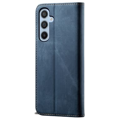 SKALO Samsung S25+ Jeans Plånboksfodral - Blå