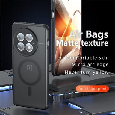 SKALO OnePlus 13 Skin-touch Hybrid Skal - Svart