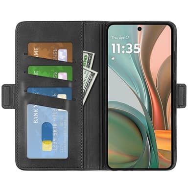 SKALO Motorola Moto G75 5G Premium ID Plånboksfodral - Svart