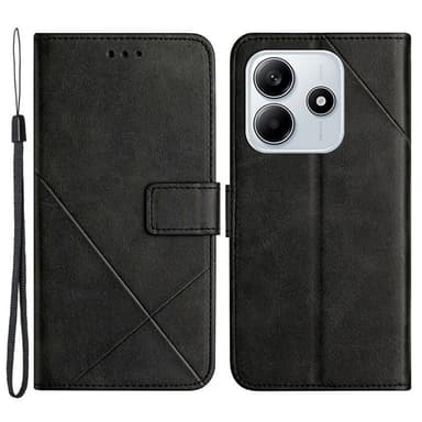 SKALO Xiaomi Redmi Note 14 5G PU-Läder Plånboksfodral - Svart