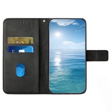 SKALO Xiaomi Redmi Note 14 5G PU-Läder Plånboksfodral - Svart