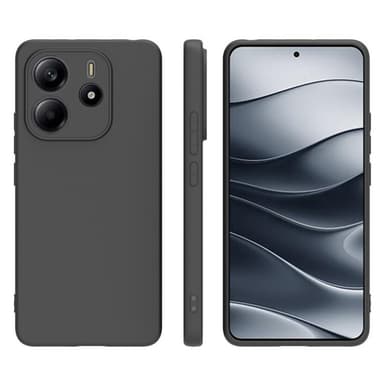 SKALO Xiaomi Redmi Note 14 4G Mattsvart Ultratunn TPU Skal - Svart