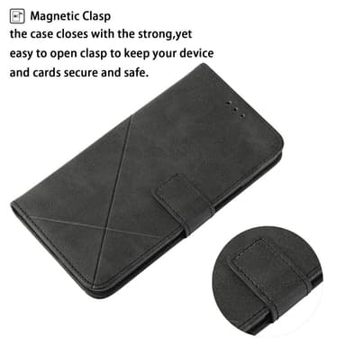 SKALO Xiaomi Redmi Note 14 5G PU-Läder Plånboksfodral - Svart