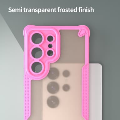 SKALO Samsung S25 Ultra Armor Hybrid Frosted Skal - Rosa