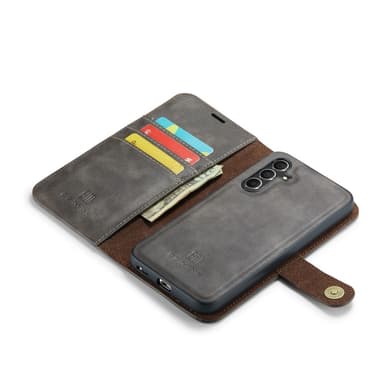 DG MING Samsung S25 2-i-1 Magnet Plånboksfodral - Grå