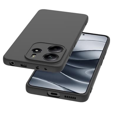 SKALO Xiaomi Redmi Note 14 4G Mattsvart Ultratunn TPU Skal - Svart